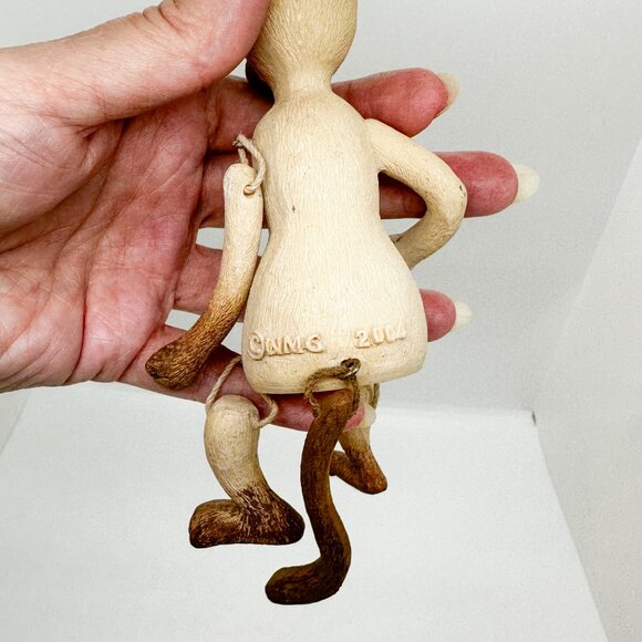 Vintage 2004 Siamese Cat Shelf Sitter Anthropomorphic Doll Resin Weirdo Silly - Picture 6 of 6